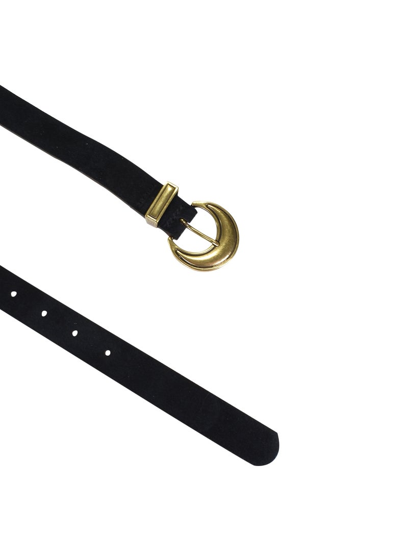 Ceinture Cuir Emilie Karston Damaris avec Pochette Cadeaux Noir - Kiabi