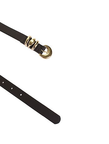 Ceinture Cuir Emilie Karston Lisbet avec Pochette Cadeaux