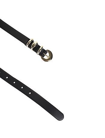 Ceinture Cuir Emilie Karston Lisbet avec Pochette Cadeaux