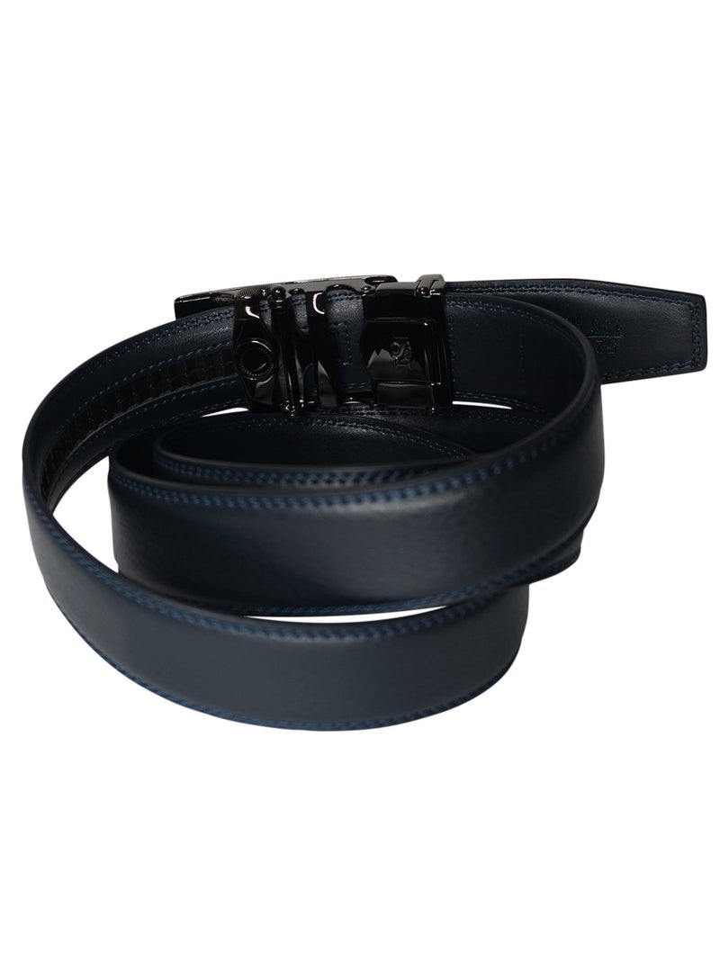 Ceinture cuir homme ARNAUD Bleu - Kiabi