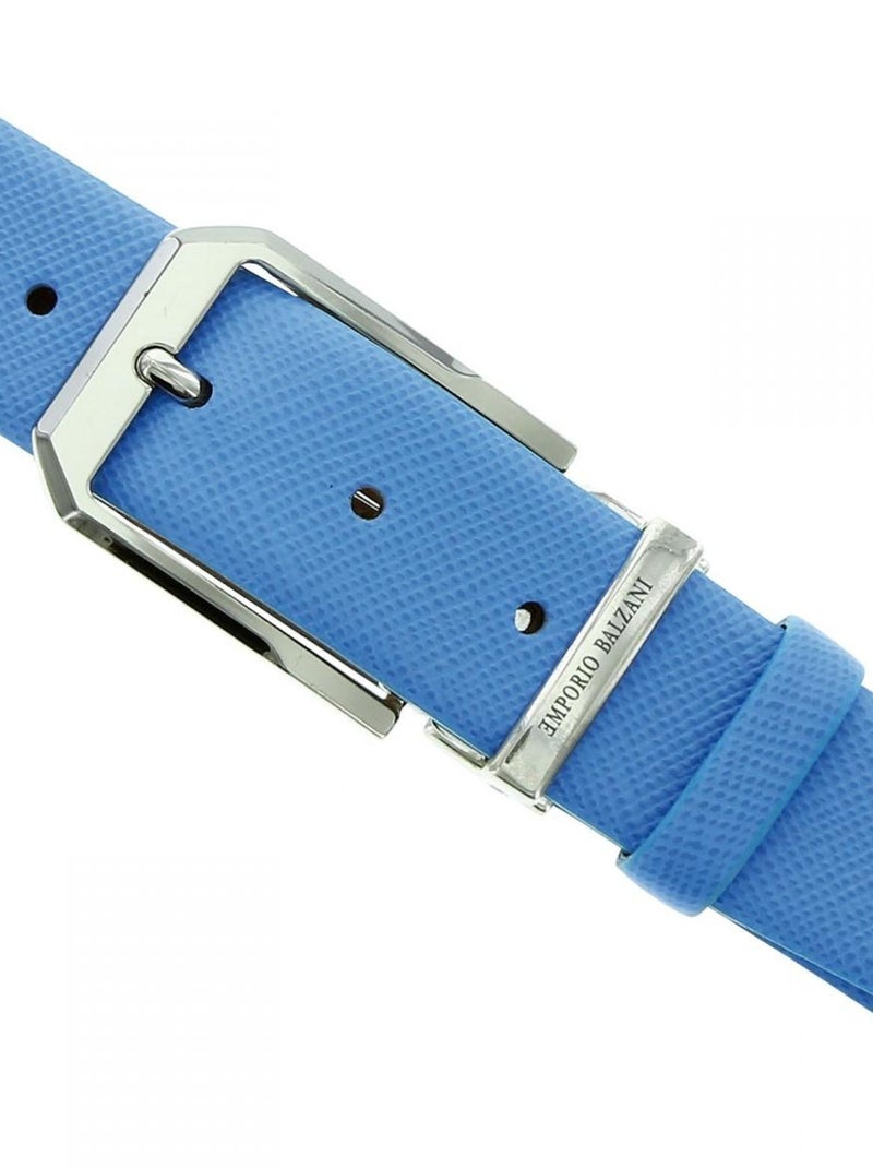 Ceinture cuir LAGOON Bleu - Kiabi