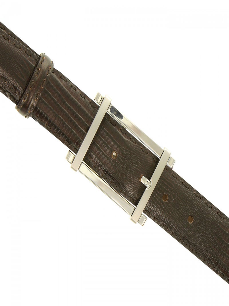 Ceinture cuir LINO Marron - Kiabi