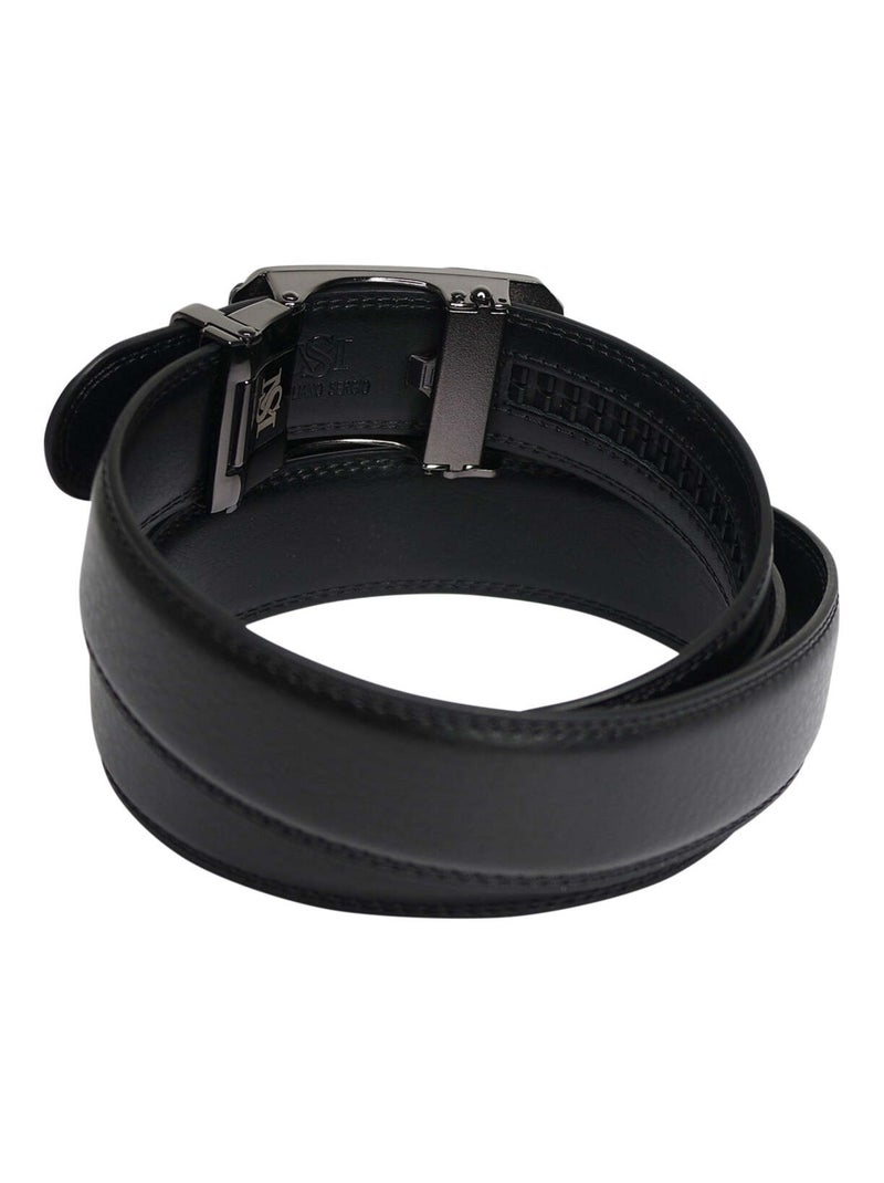 Ceinture cuir LUDWIG Noir - Kiabi