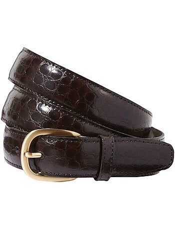 Ceinture cuir réglable aspect croco - DAXON