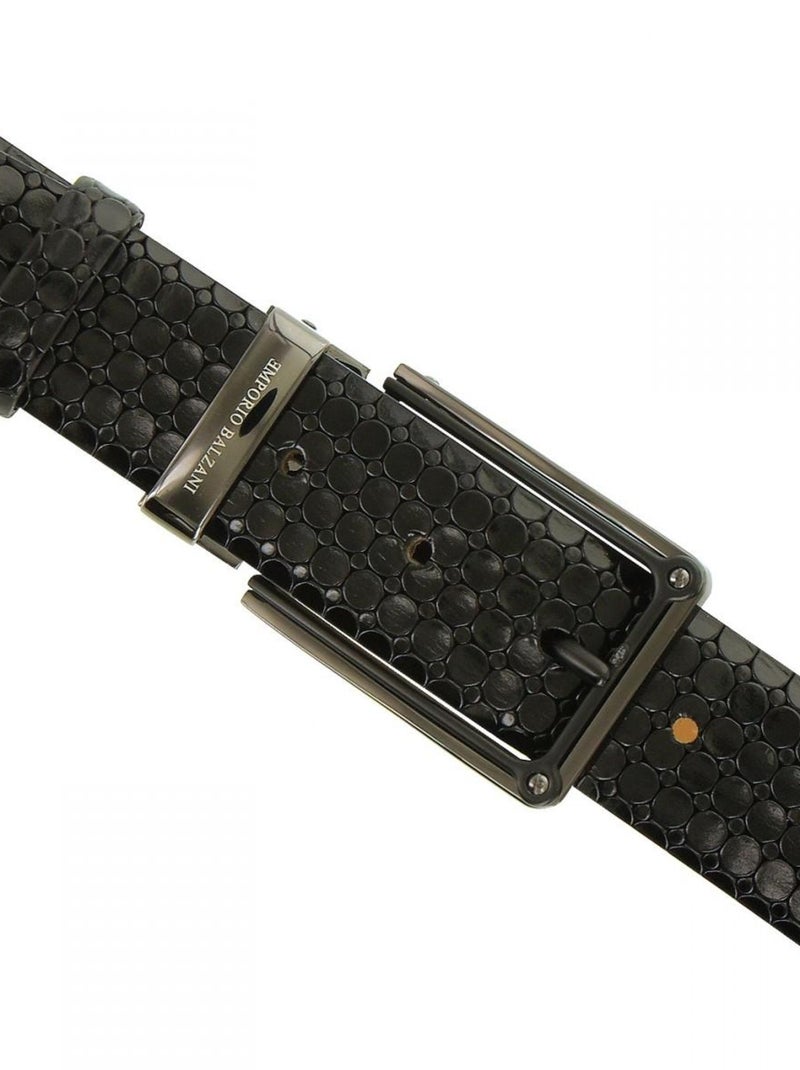 Ceinture cuir SETINO Noir - Kiabi