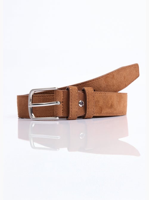 Ceinture cuir suédé et boucle métallisée - AFIBEL - Kiabi