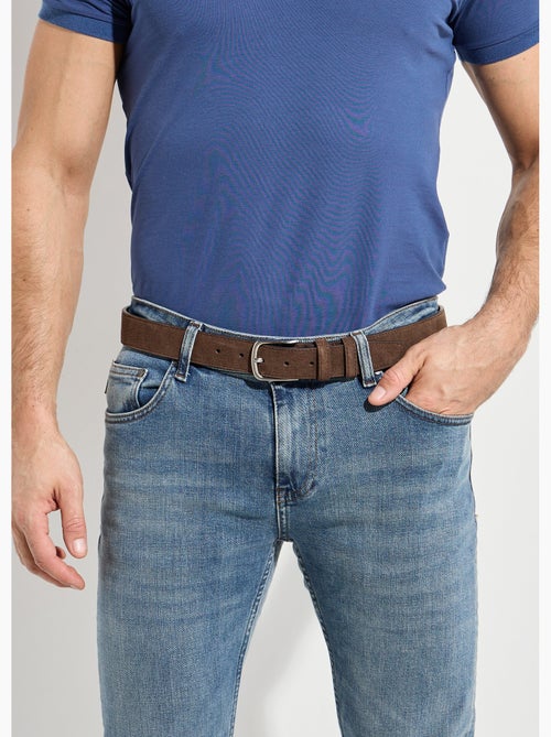 Ceinture cuir suédé et boucle métallisée - AFIBEL - Kiabi