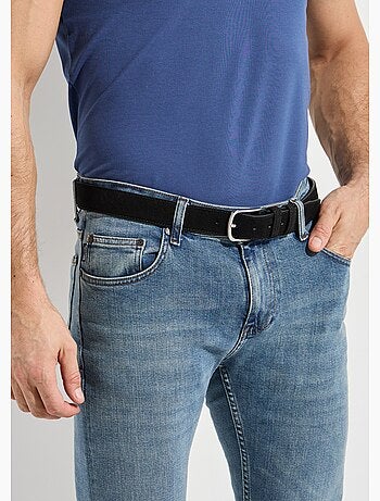 Ceinture cuir suédé et boucle métallisée - AFIBEL