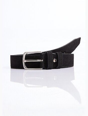 Ceinture cuir suédé et boucle métallisée - AFIBEL
