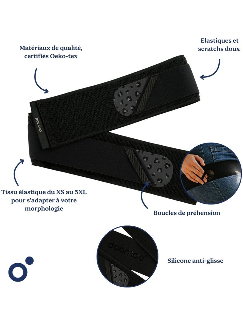 Ceinture de maintien grossesse Mom'n Belly 'Doomoo' Noir - Kiabi