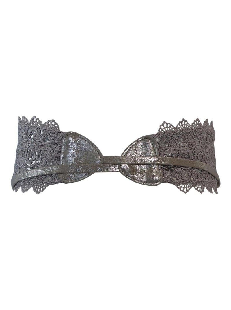 Ceinture dentelle BARIZA – style bohème élégant Argent - Kiabi