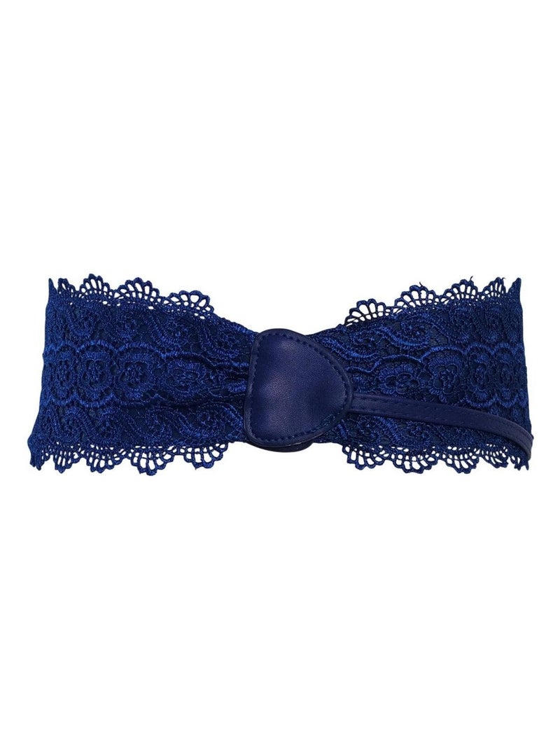 Ceinture dentelle BARIZA – style bohème élégant Bleu roi - Kiabi