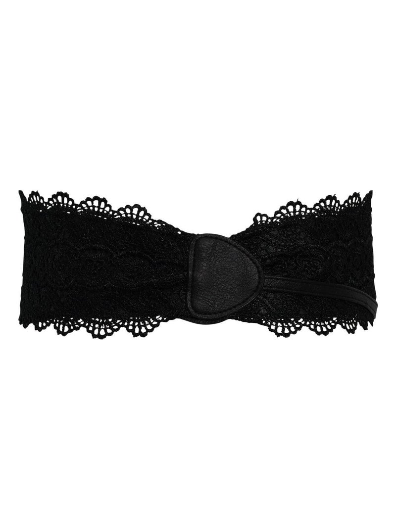 Ceinture dentelle BARIZA – style bohème élégant Noir - Kiabi