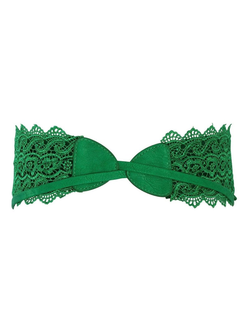 Ceinture dentelle BARIZA – style bohème élégant Vert - Kiabi