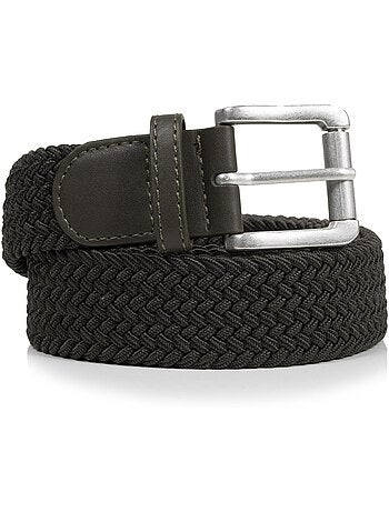 Ceinture détail cuir homme