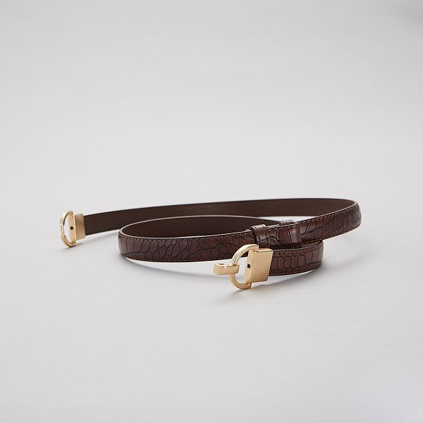 Ceinture croco marron femme Clearance