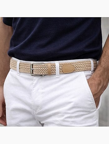 Ceinture Élastique 3 cm – Finition Cuir Synthétique ajustable