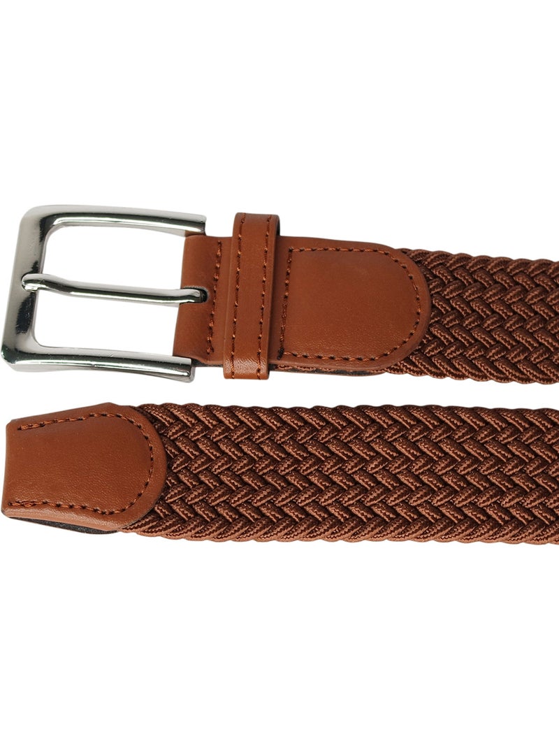 Ceinture Élastique 3 cm – Finition Cuir Synthétique ajustable Camel - Kiabi