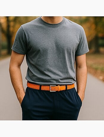 Ceinture Élastique 3 cm – Finition Cuir Synthétique ajustable