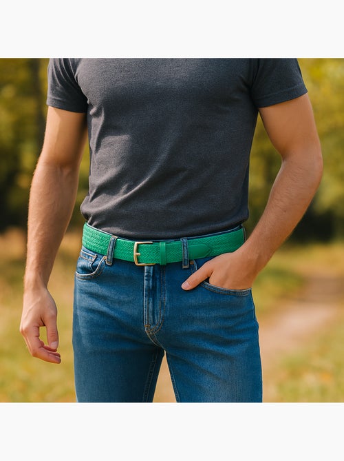 Ceinture Élastique 3 cm – Finition Cuir Synthétique ajustable - Kiabi