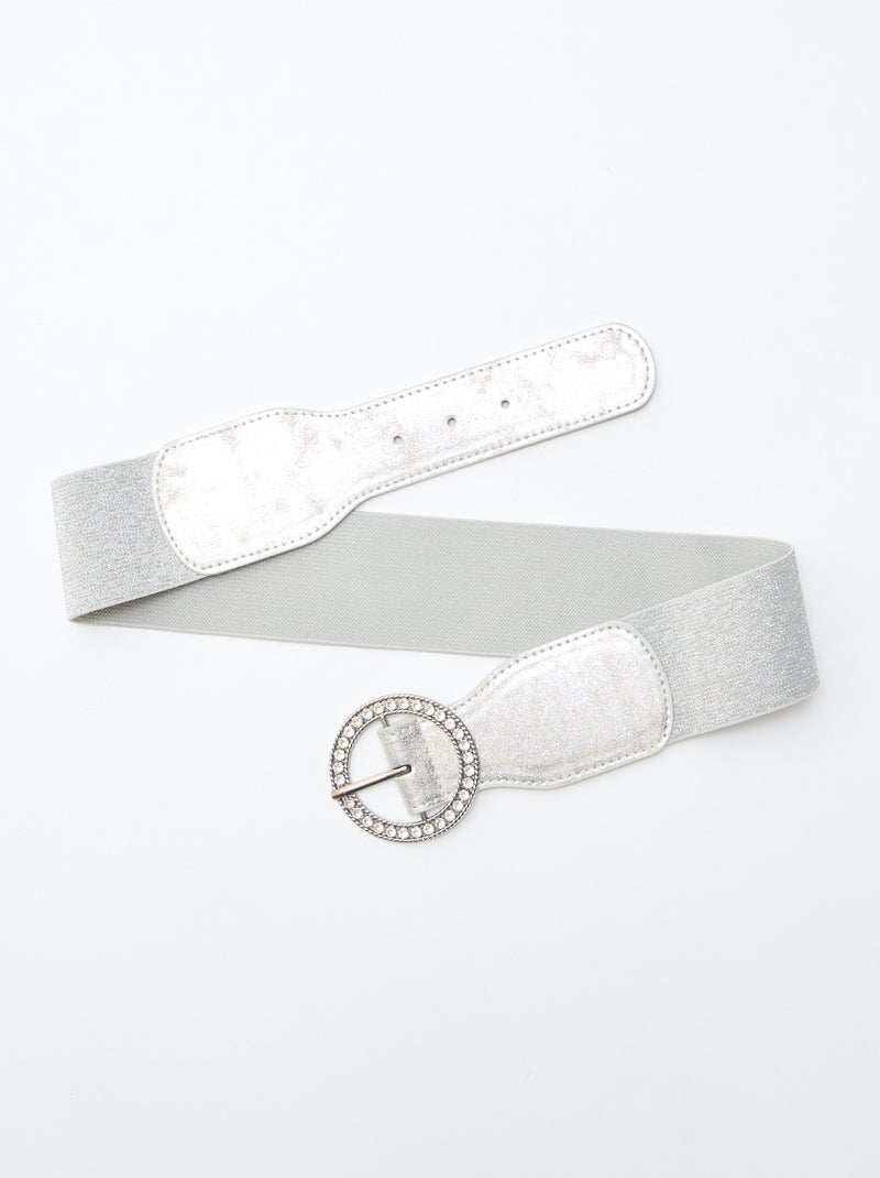 Ceinture élastique avec boucle Beige - Kiabi