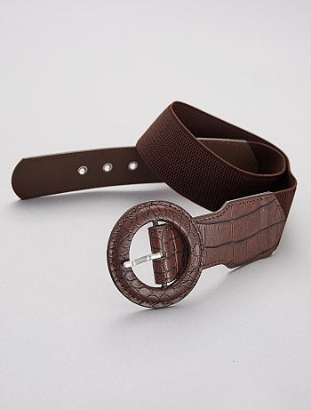 Ceinture élastique effet croco