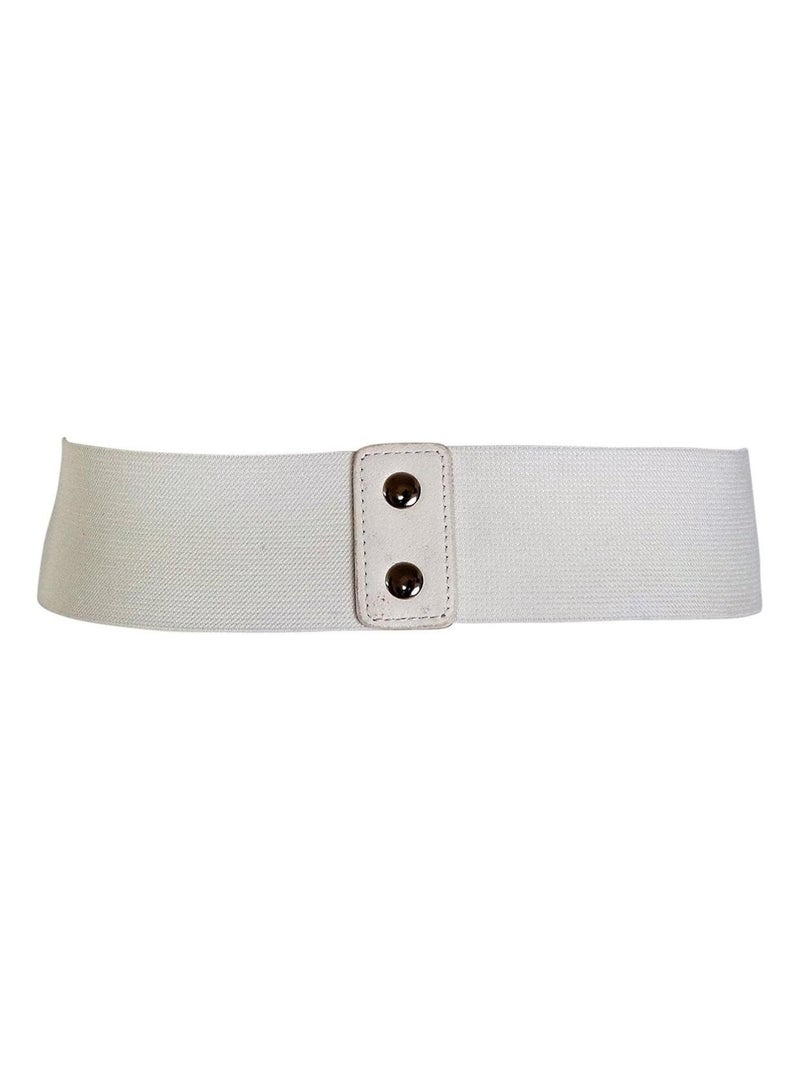 Ceinture élastique FLEURS Blanc - Kiabi