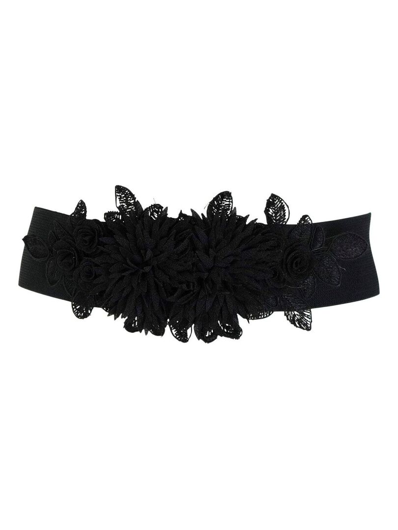 Ceinture elastique FLEURS Noir Kiabi 13.90