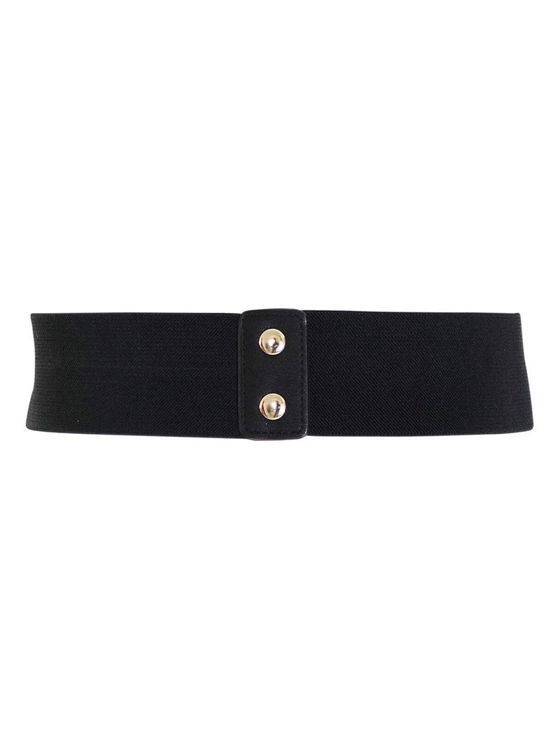 Ceinture élastique FLEURS Noir - Kiabi