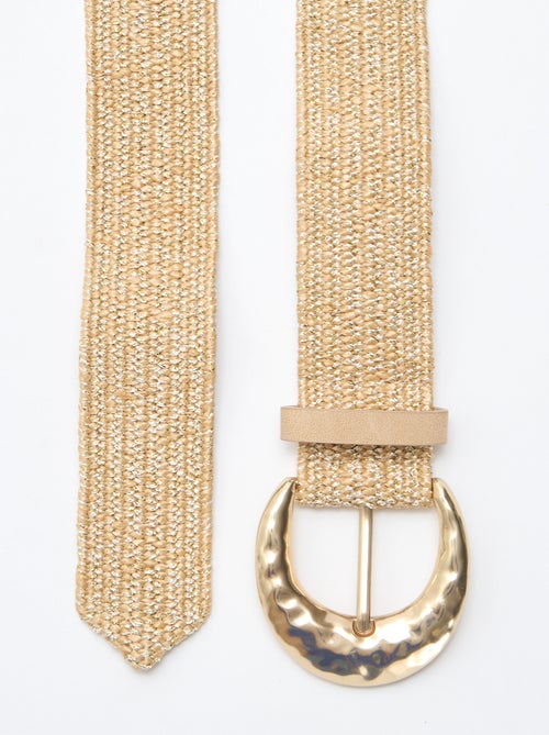 Ceinture élastique souple aspect paille - Kiabi Ceinture élastique souple aspect paille - Kiabi