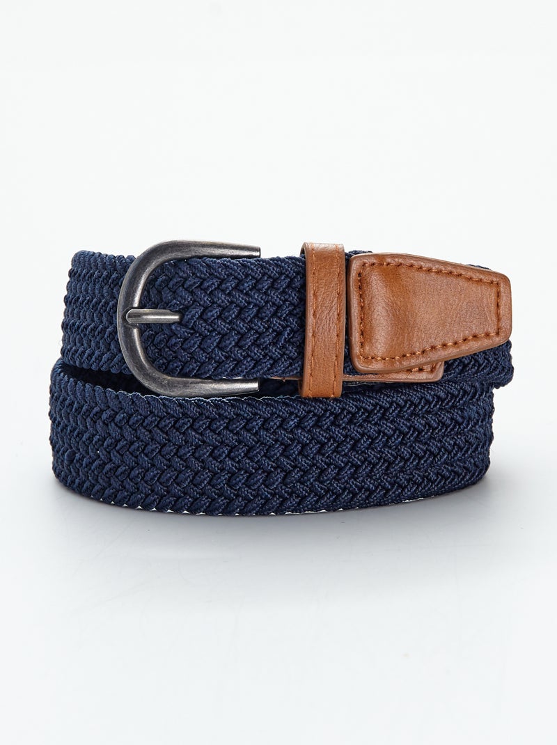 Ceinture élastiquée bleu - Kiabi