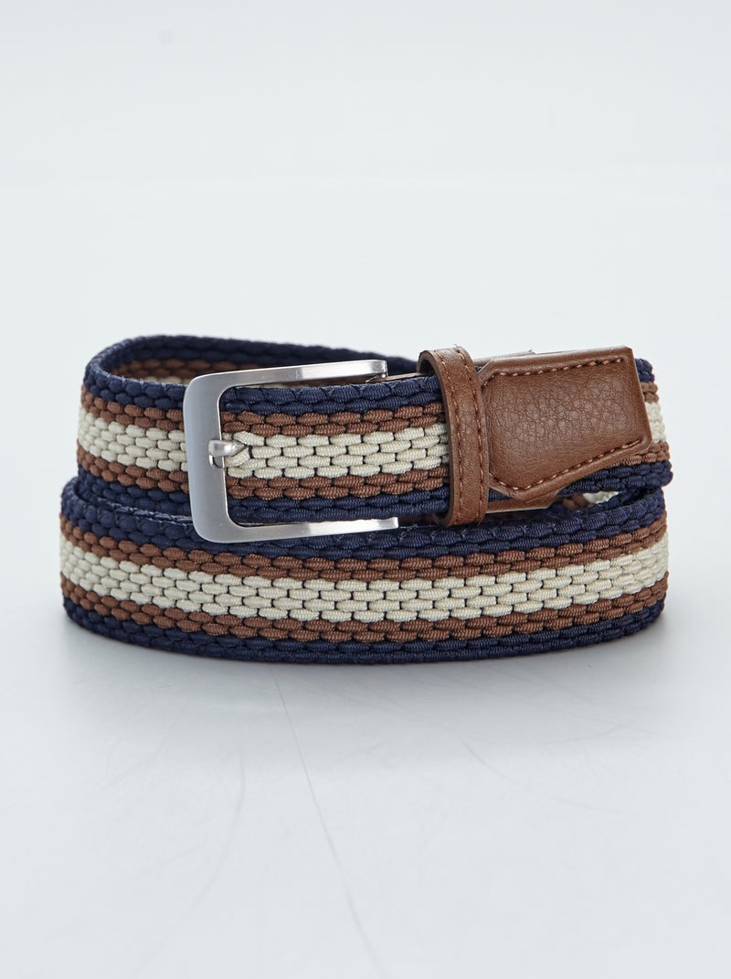 Ceinture élastiquée Bleu - Kiabi