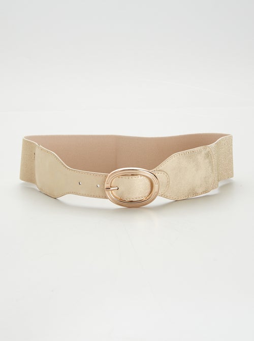 Ceinture élastiquée dorée - Kiabi