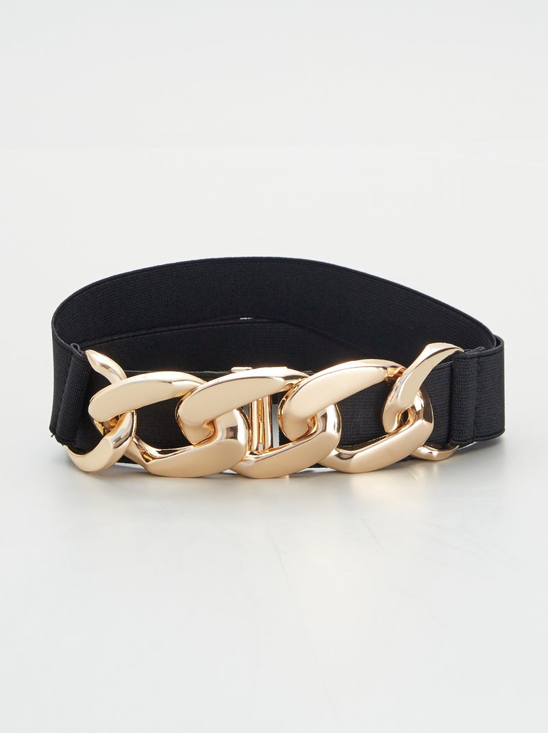 Ceinture élastiquée noir - Kiabi