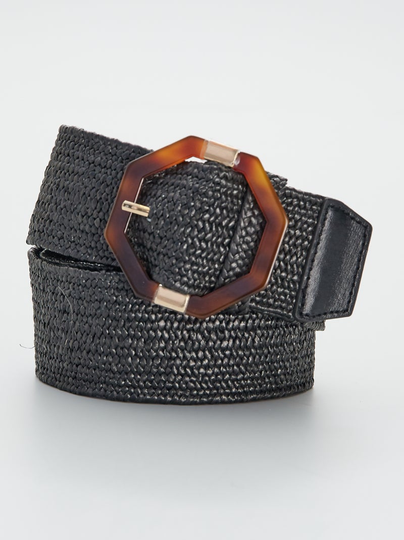 Ceinture élastiquée noir - Kiabi
