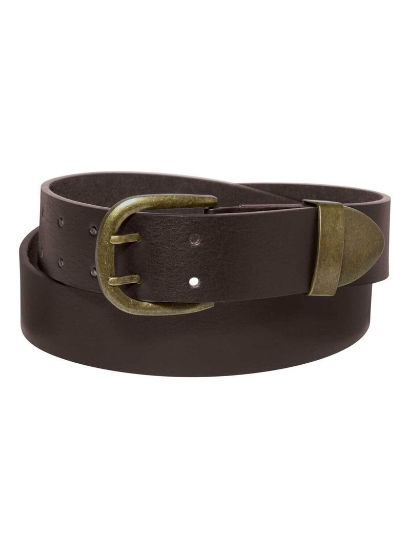 Ceinture en Croûte de Cuir  - Atlas For Men Marron - Kiabi