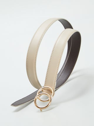 Ceinture en cuir avec boucle fantaisie