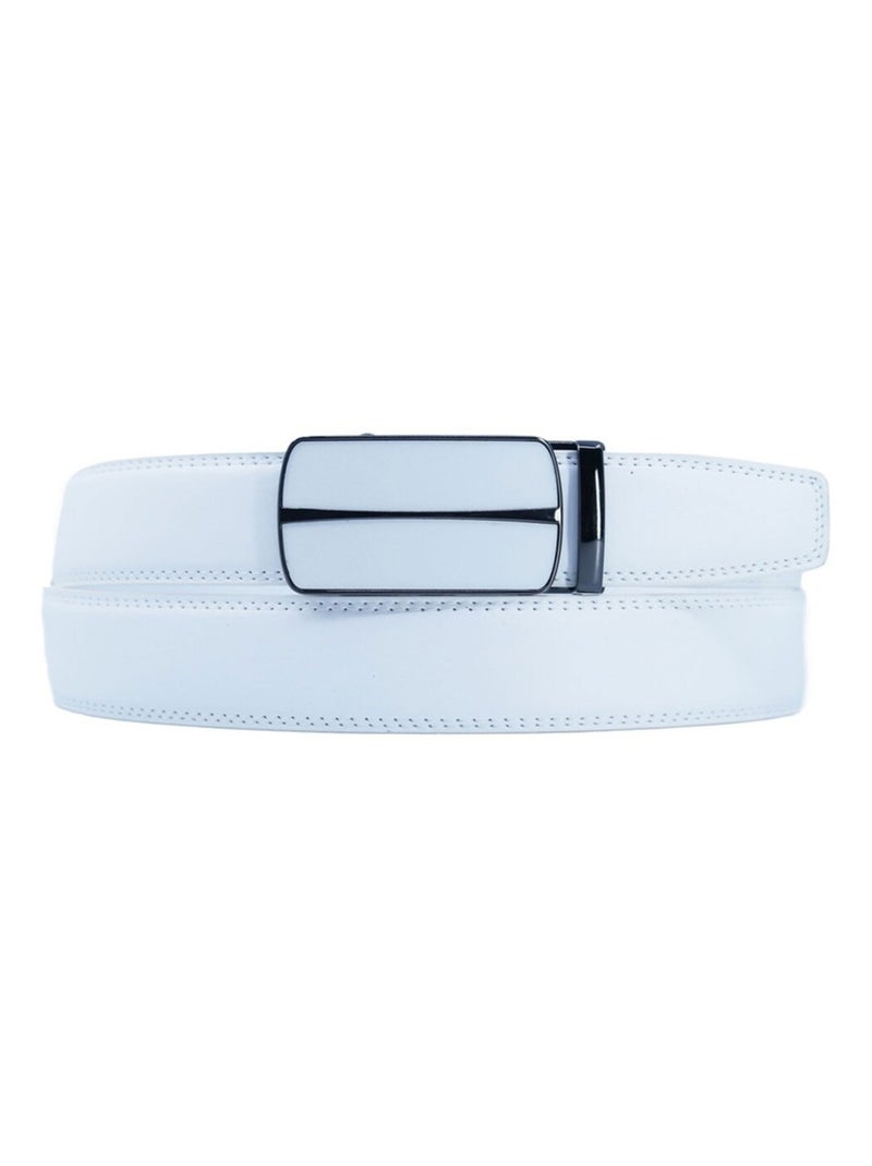 Ceinture en cuir Kebello Blanc - Kiabi