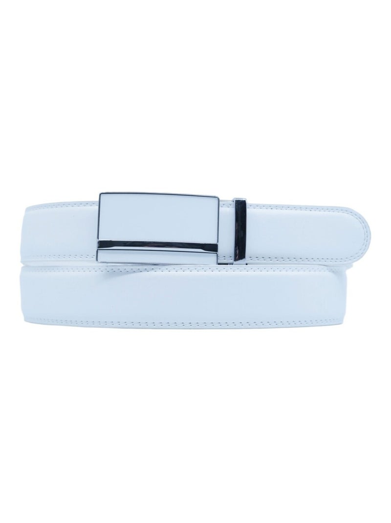 Ceinture en cuir Kebello Blanc - Kiabi