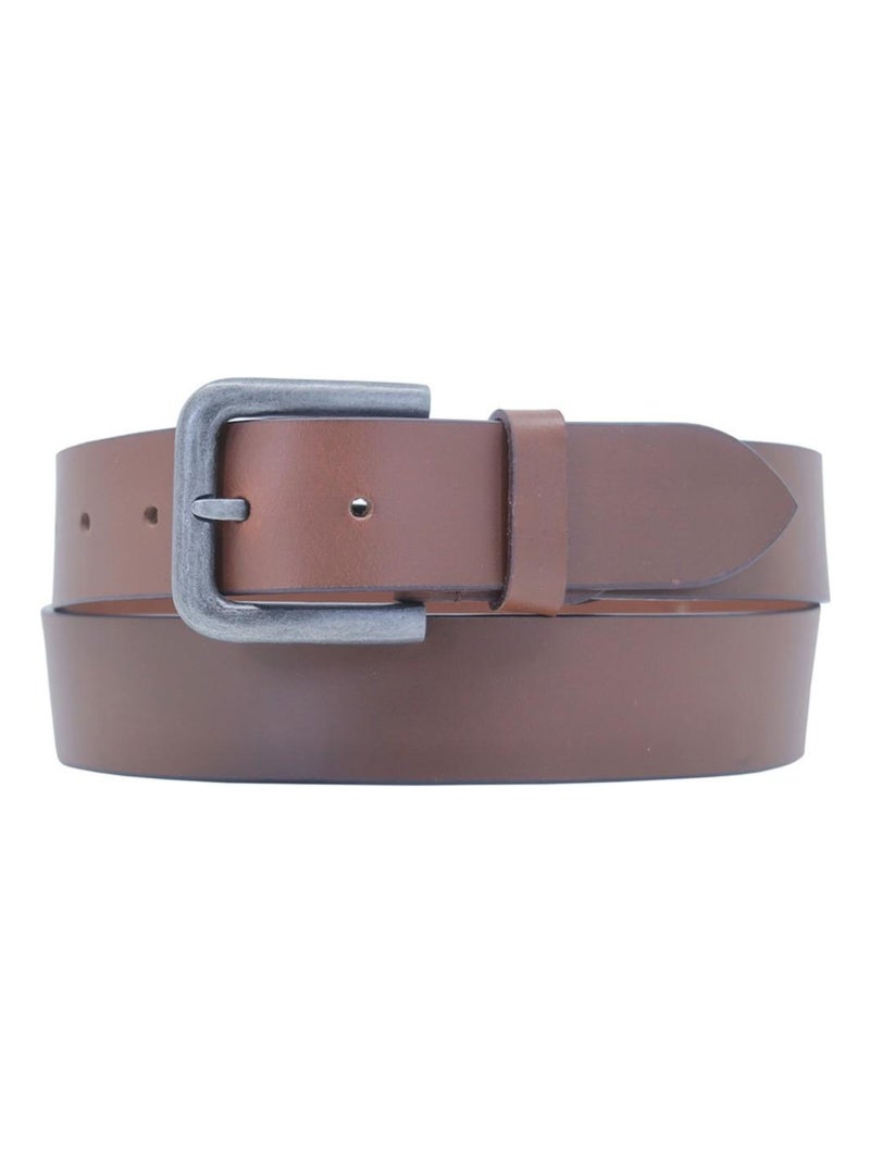 Ceinture en cuir Kebello Marron - Kiabi