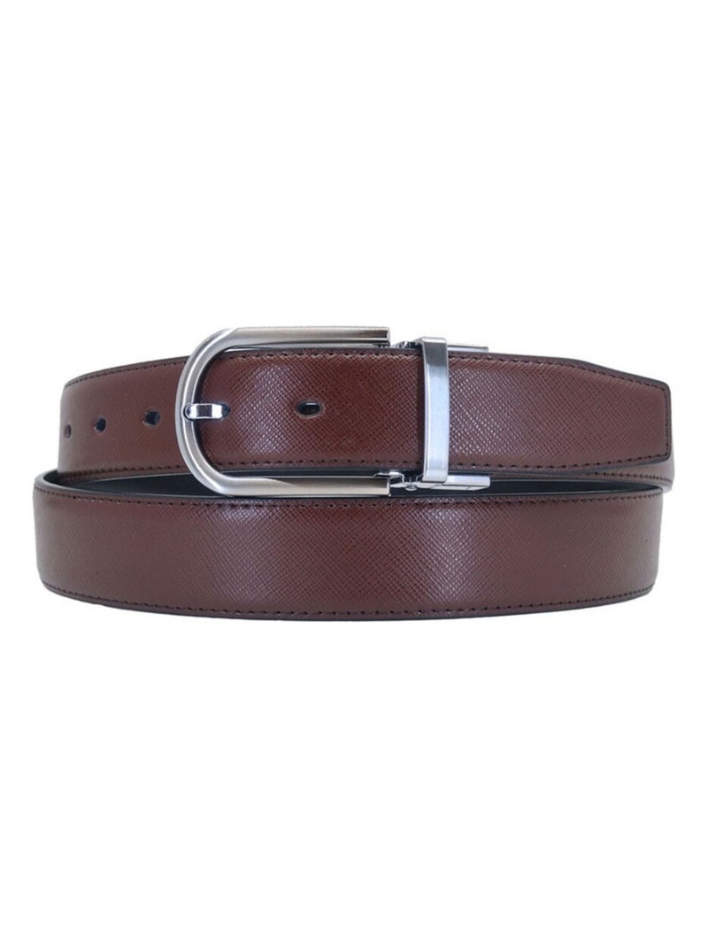 Ceinture en cuir Kebello Marron - Kiabi