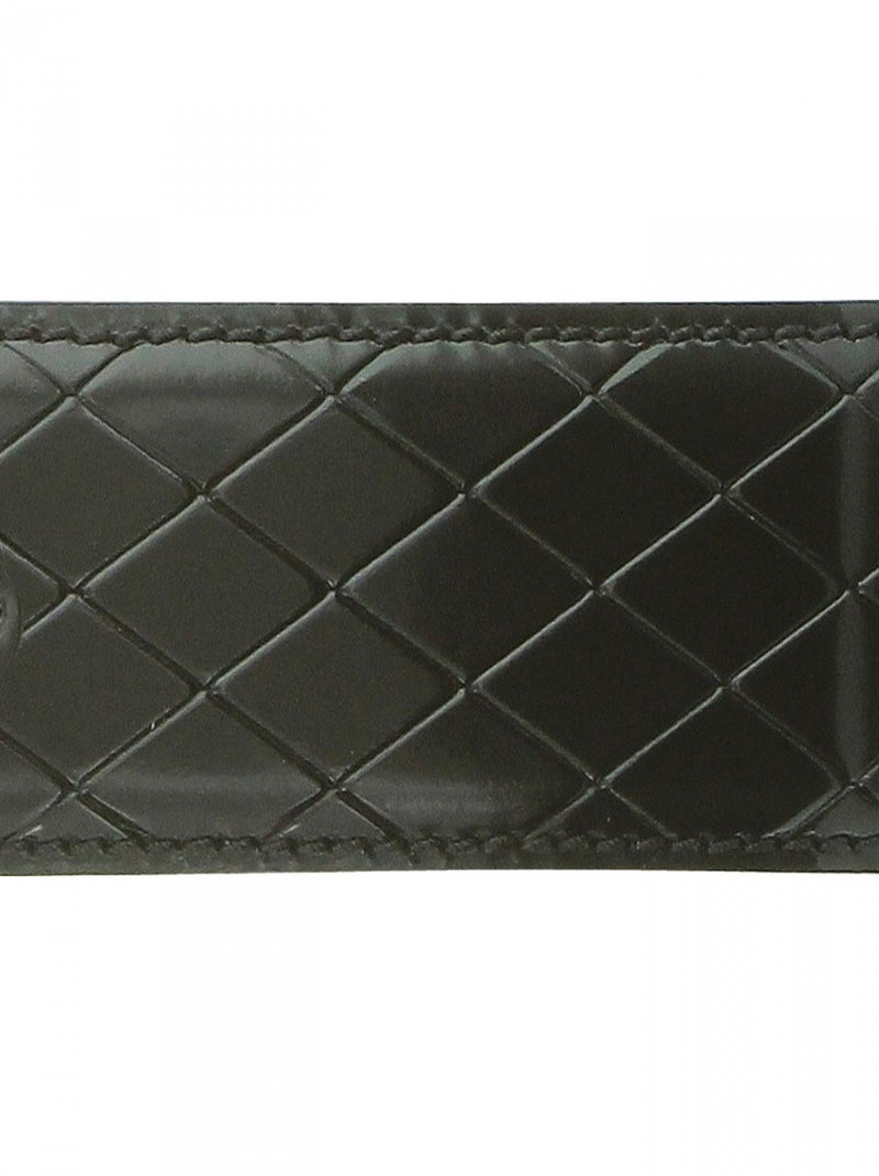 Ceinture en cuir LOSANGE Noir - Kiabi