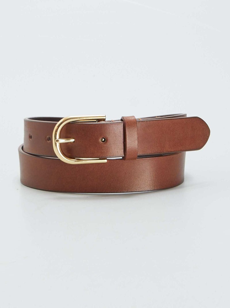 Ceinture en cuir Marron - Kiabi