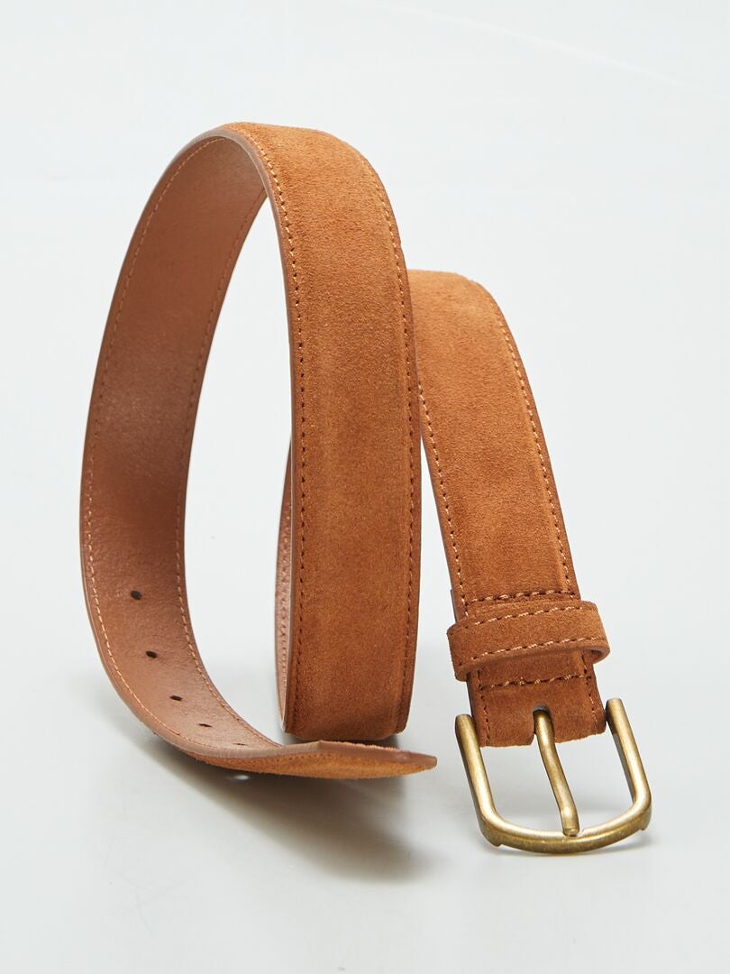 Ceinture en cuir Marron - Kiabi