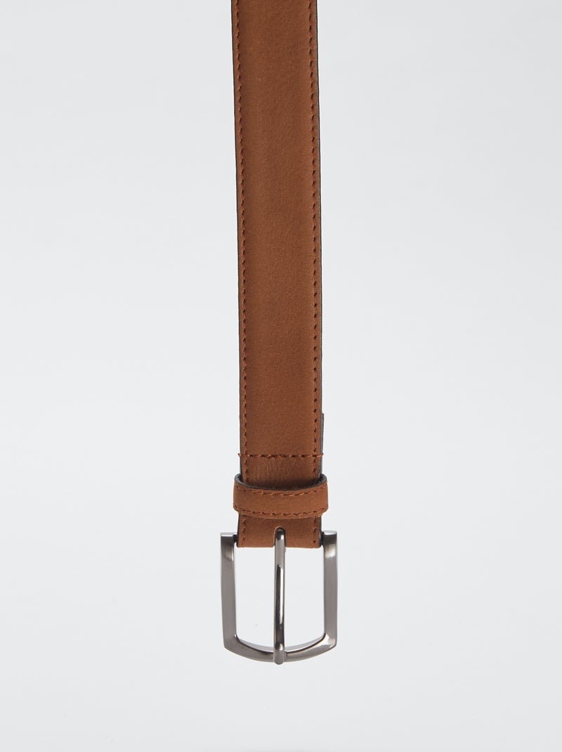 Ceinture en cuir MARRON - Kiabi