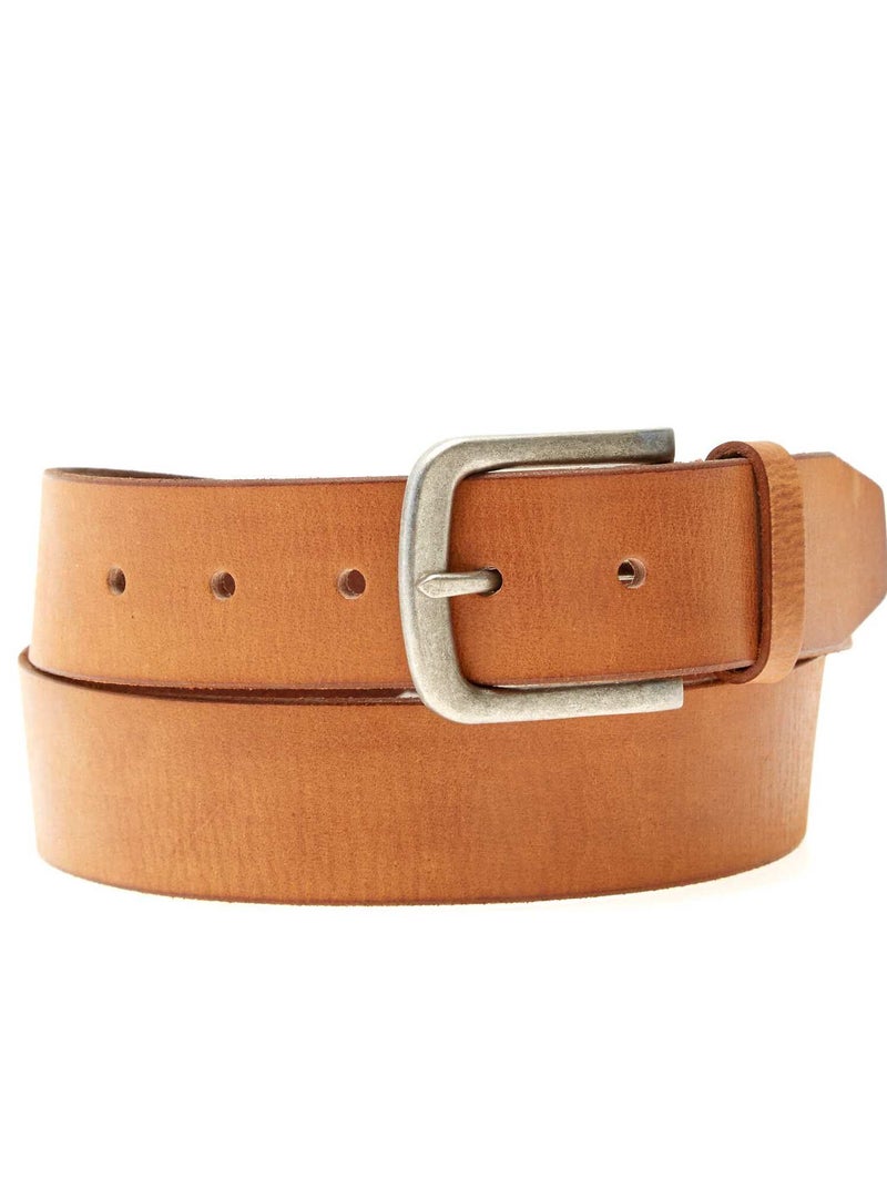 Ceinture en cuir MARRON - Kiabi