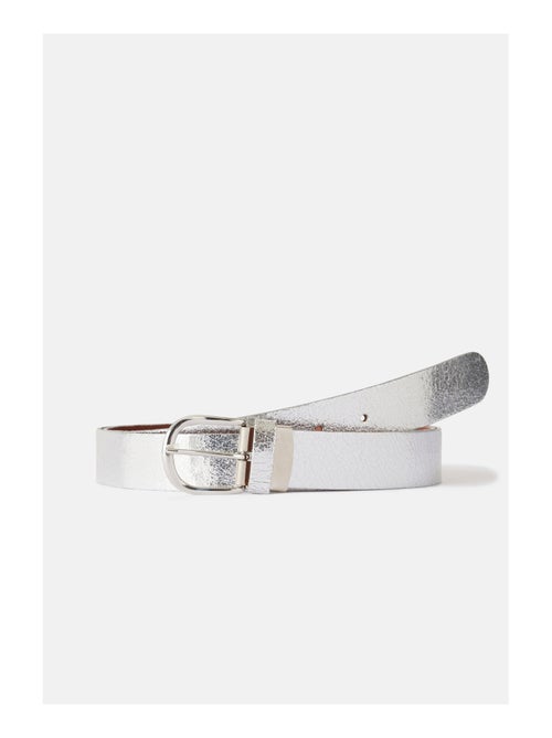 Ceinture en cuir métallisé - Afibel - Kiabi