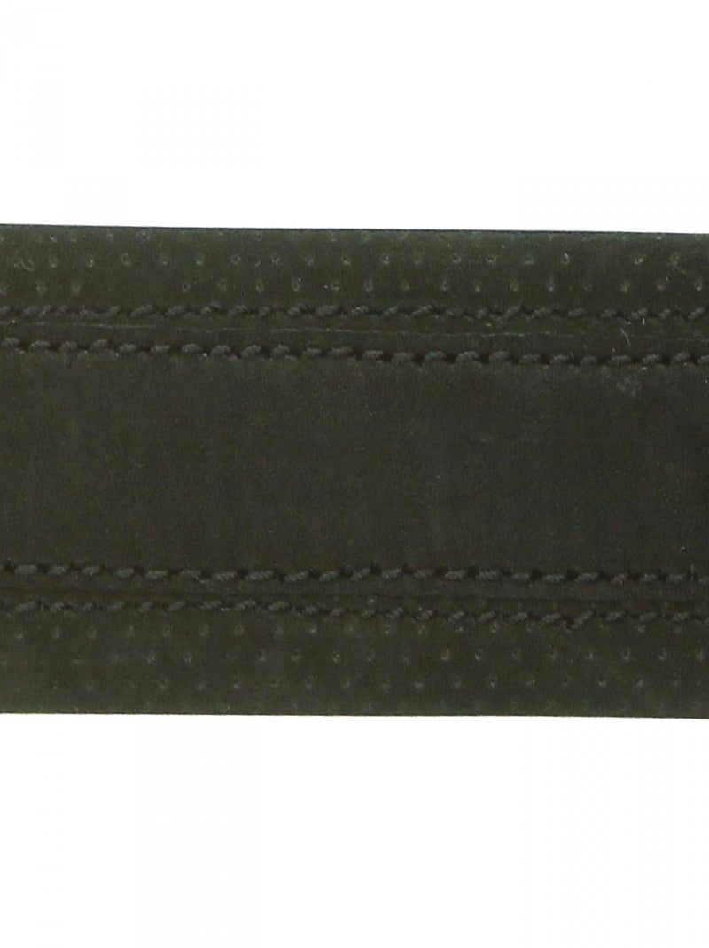 Ceinture en cuir NUBUCK NEW Noir - Kiabi