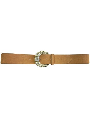 Ceinture en cuir pour femme avec boucle ronde à motif torsadé 'deeluxe'