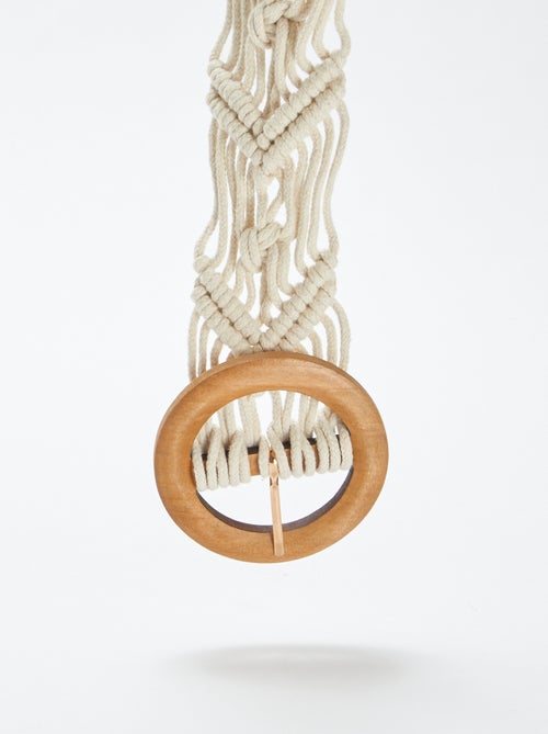 Ceinture en macramé ajouré - Kiabi